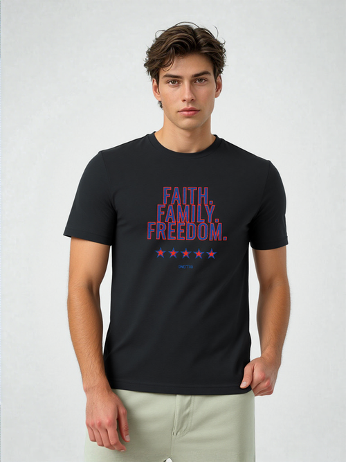 "FAITH FAMILY FREEDOM" MEN'S T-SHIRT