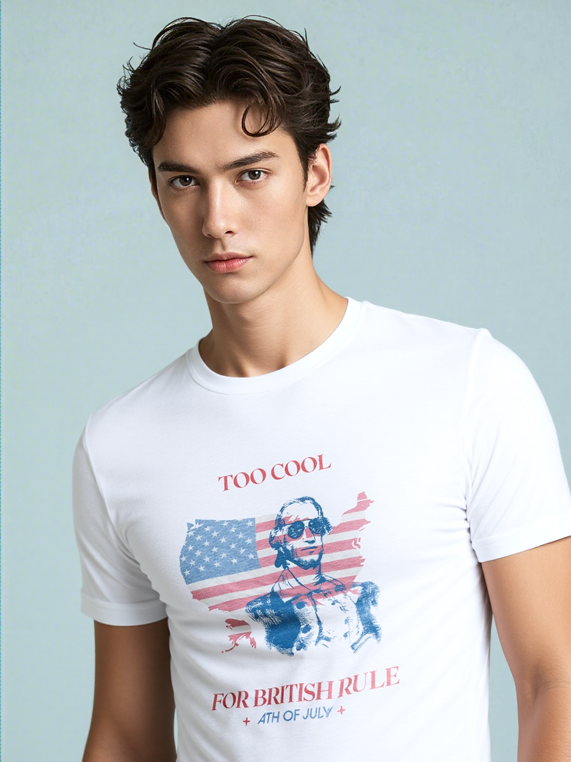 "TOO COOL FOR BRITISH RULE" MEN'S T-SHIRT